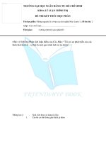 Những nguyên lý cơ bản của chủ nghĩa mác lê nin 1 DE1