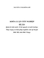 Thực trạng và giải pháp (nghiên cứu tại huyện đăk mil, tỉnh đăk nông)