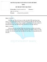 đề thi Lý thuyết tài chính tiền tệ DE2