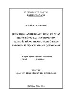 Quản trị quan hệ khách hàng cá nhân trong công tác huy động vốn tại ngân hàng TMCP sài gòn  hà nội chi nhánh quảng nam