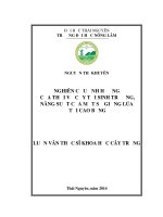 Nghiên cứu ảnh hưởng của thời vụ cấy tới sinh trưởng, năng suất của một số giống lúa tại cao bằng 