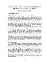 kinh nghiem sua loi chinh ta cho hoc sinh trong giang day ngu van 6