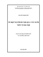 Vẻ đẹp người hà nội qua văn xuôi viết về hà nội 