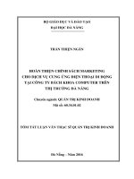 Hoàn thiện chính sách marketing cho dịch vụ cung ứng điện thoại di động tại công ty bách khoa computer trên thị trường đà nẵng