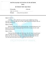 đề thi Lý thuyết tài chính tiền tệ DE9