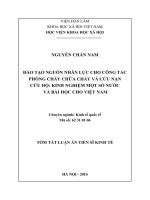 Đào tạo nguồn lực cho công tác phòng cháy chữa cháy và cứu nạn cứu hộ kinh nghiệm một số nước và bài học cho việt nam (TT)