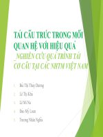 Thuyết trình tái cấu trúc trong mối quan hệ với hiệu quả