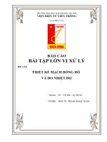 Thiết kế mạch đồng hồ và đo nhiệt độ