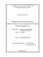 Đời sống tín ngưỡng, tôn giáo _ những vấn đề lý luận và thực tiễn cấp bách ở việt nam hiện nay