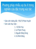 Tiểu luận môn động học xúc tác phương pháp nhiễu xạ tia x trong nghiên cứu đặc trưng xúc tác 