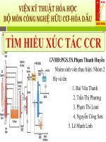 Tiểu luận môn động học xúc tác tìm hiểu xúc tác CCR 