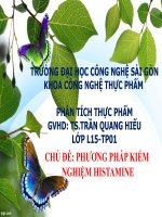 histamine trong cá ngừ