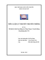 tiểu luận môn lý thuyết truyền thông Mô hình tổ chức hoạt động của tổng công ty truyền thông