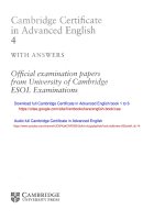 CAE cambridge certificate in advanced english 4 public 2010 book | Audio