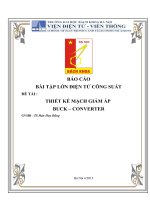 Thiết kế mạch giảm áp buck – converter