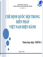 Thuyết trình môn luật hiến pháp chế định quốc hội trong hiến pháp việt nam hiện hành 