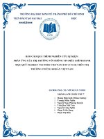 Phản ứng của thị trường đối với thông tin điều chỉnh danh mục quỹ market vectors vietnam ETF trên thị trườn chứng khoán việt nam 