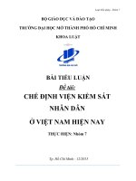 Tiểu luận môn luật hiến pháp chế định viện kiểm sát nhân dân ở việt nam hiện nay 