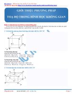 Phương pháp tọa độ hóa trong chuyên đề giải các bài tập hình học không gian luyệ thi đại học
