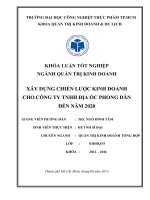 Xây dựng chiến lược kinh doanh cho công ty TNHH địa ốc phong dân đến năm 2020 