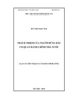 TRÁCH NHIỆM của NGƯỜI ĐỨNG đầu cơ QUAN HÀNH CHÍNH NHÀ nước 
