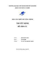 BÁO cáo THIẾT kế CÔNG TRÌNH đề 458a CC, CÔNG TRÌNH CHUNG cư  lê DUẨN 