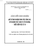 skkn một số KINH NGHIỆM TRONG VIỆC GIẢNG dạy THÍ NGHIỆM THỰC HÀNH và THÍ NGHIỆM BIỂU DIỄN môn vật lý 10 