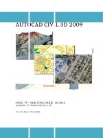 HƯỚNG DẪN SỬ DỤNG AUTOCAD CIVIL 3D 2009 - CHƯƠNG 2: BÀI TOÁN VÍ DỤ TRONG THIẾT KẾ ĐƯỜNG