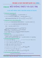 Tổng hợp bất đẳng thức và cực trị năm 2016