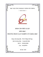 Báo cáo tiểu luận thẻ điểm cân bằng và ứng dụng của thẻ điểm cân bằng HV công nghệ bưu chính viễn thông 