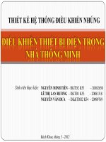 Điều khiển thiết bị điện trong nhà thông minh