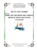 THIẾT KẾ MÔ HÌNH NHÀ THÔNG MINH SỬ DỤNG KIT INTEL GALILEO