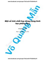 HOT một số tính chất hay dùng trong hình học phẳng oxy