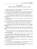 Bài tập Những NLCB của CNMLN