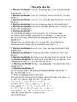 dấu hiệu chia hết cho các số tự nhiên