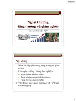 Bài giảng ngoại thương, tăng trưởng và giảm nghèo