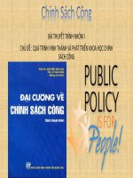 Bài thuyết trình môn chính sách công  quá trình hình thành và phát triển khoa học chính sách công
