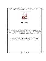 GIẢI PHÁP HOÀN THIỆN HOẠT ĐỘNG MARKETING – MIX đối với DỊCH vụ MYTV của CÔNG TY PHẦN mềm và TRUYỀN THÔNG VASC 