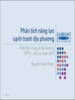 Bài giảng phân tích năng lực cạnh tranh địa phương (học kì xuân 2015)   nguyễn xuân thành