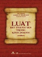 luật bất thành văn trong kinh doanh   w  j  king , james g  skakoon