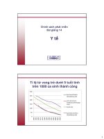 bài giảng chính sách phát triển   bài 14  y tế