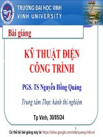Bài giảng kỹ thuật điện công trình