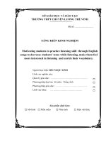 skkn Motivating students to practice listening skill through English songs to decrease students’ tense while listening, make them feel more interested in listening and enrich their vocabulary