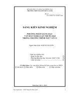 skkn PHƯƠNG PHÁP GIẢNG DẠY VĂN BẢN NGHỊ LUẬN TRUNG ĐẠI TRONG CHƯƠNG TRÌNH NGỮ VĂN 11