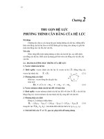 Thu gọn hệ lực  Phương trình cân bằng của hệ lực