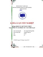 Dịch vụ kế toán thuế tại công ty cổ phần tư vấn trí luật  Khoá Luận Tốt Nghiệp