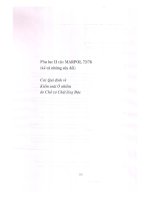 CÔNG ƯỚC QUỐC TẾ MARPOL 73 78 NĂM 2002 (PHỤ LỤC 2)