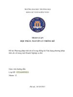 bài thảo luận nguyên lý thống kê