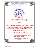 SKKN một số giải pháp nâng cao chất lượng môn lịch sử ở trường THCS trong giai đoạn hiện nay 