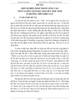 skkn MỘT SỐ BIỆN PHÁP NHẰM NÂNG CAO CHẤT LƯỢNG GIÁO DỤC ĐẠO ĐỨC HỌC SINH Ở TRƯỜNG THPT HIỆN NAY